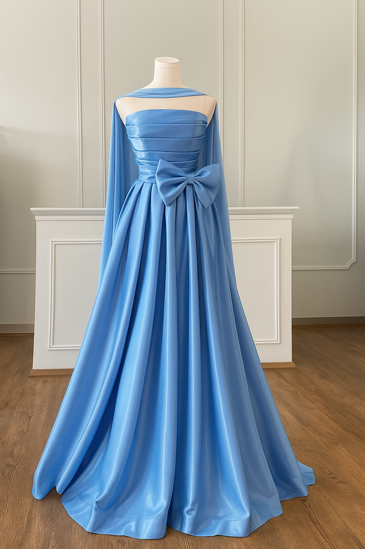 Celestial Grace Satin Gown